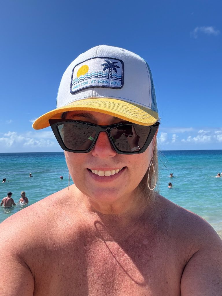 Steph traveling in Aruba. 