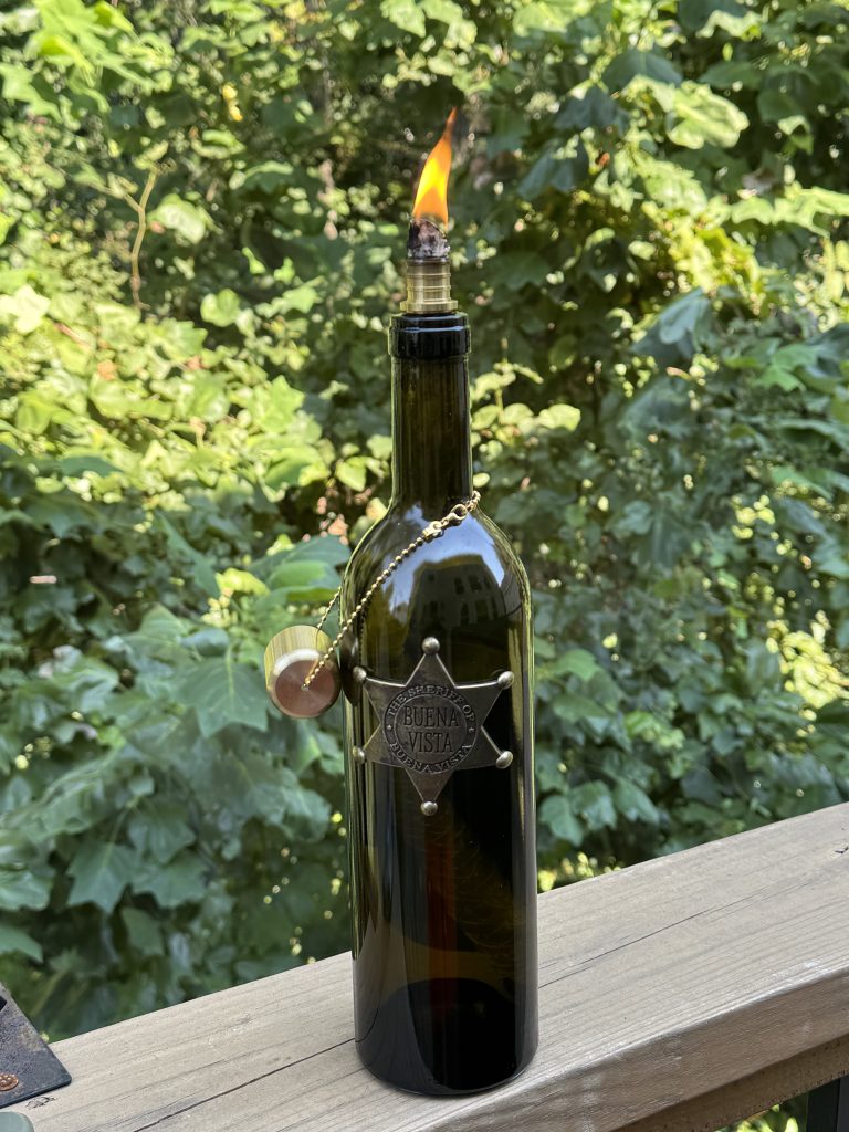 Wine Bottle Torch DIY