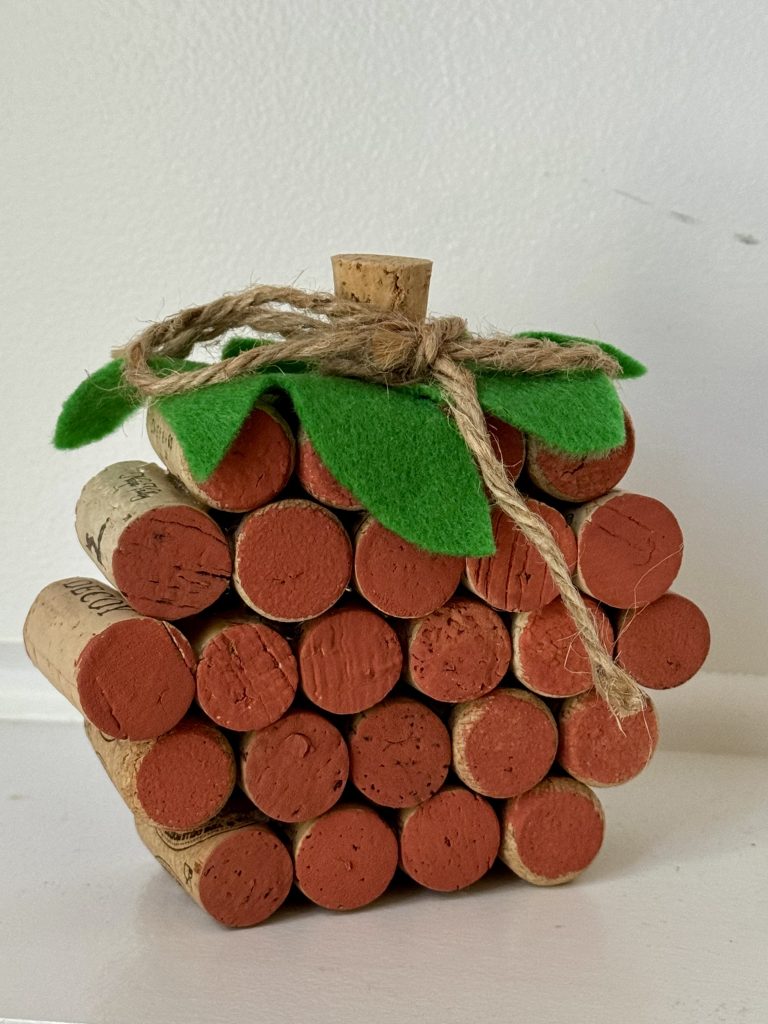 DIY Wine Cork Pumpkin